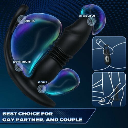Silicone prostate massager with cock ring, photo 6