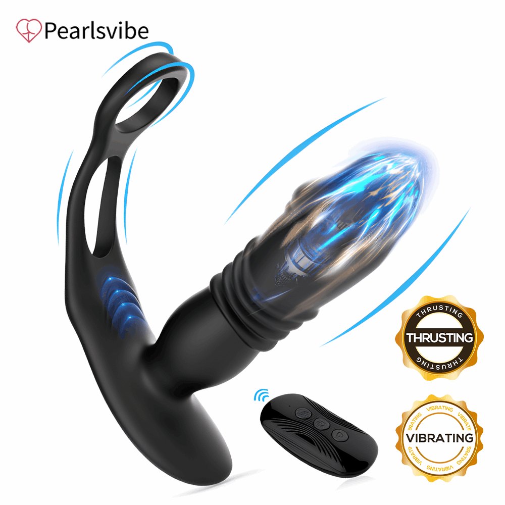 Silicone prostate massager with cock ring, photo 7