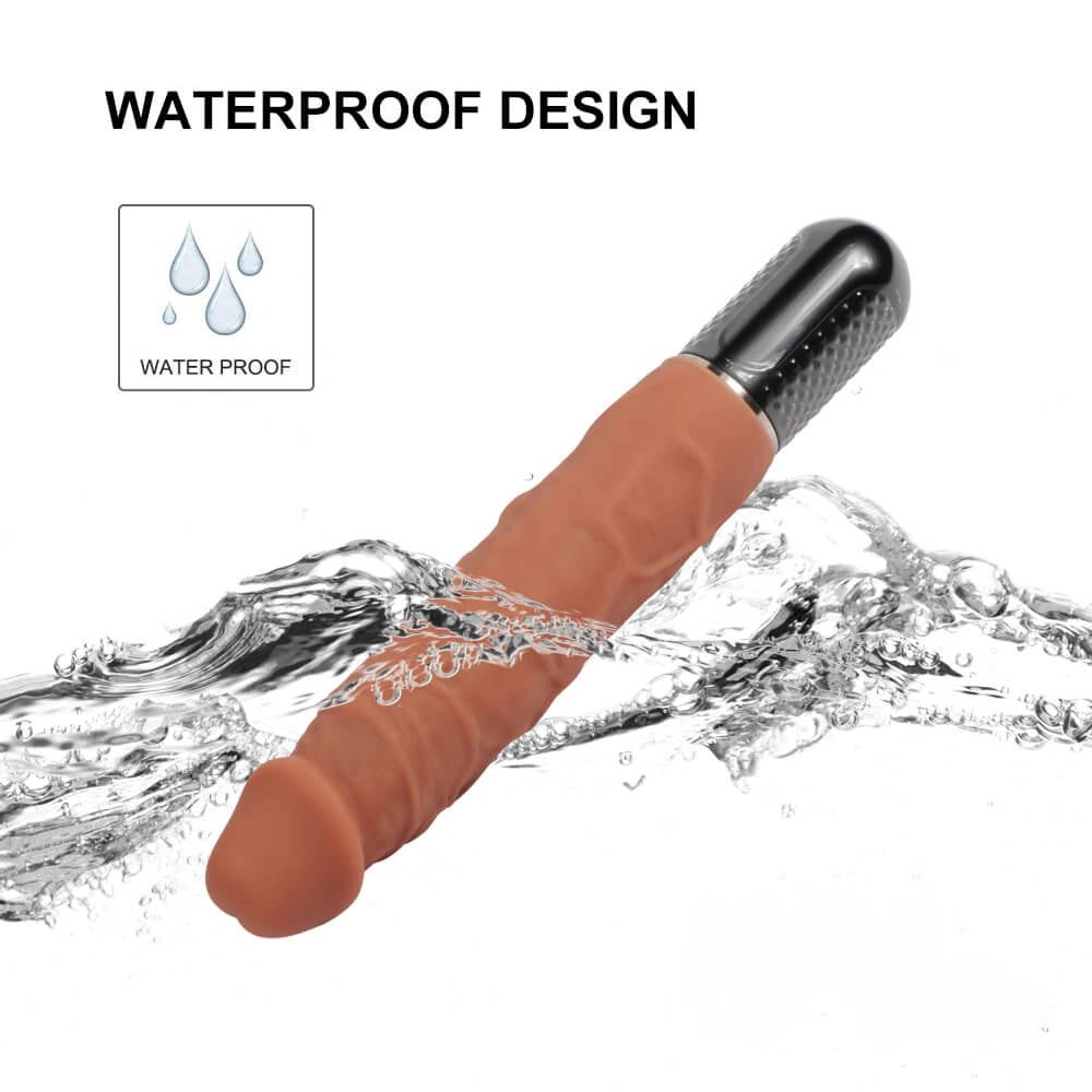 Vibrating realistic silicone dildo with control base, photo 6