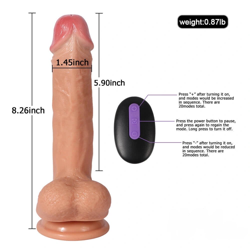 Flesh-tone vibrating realistic dildo with suction base, photo 10