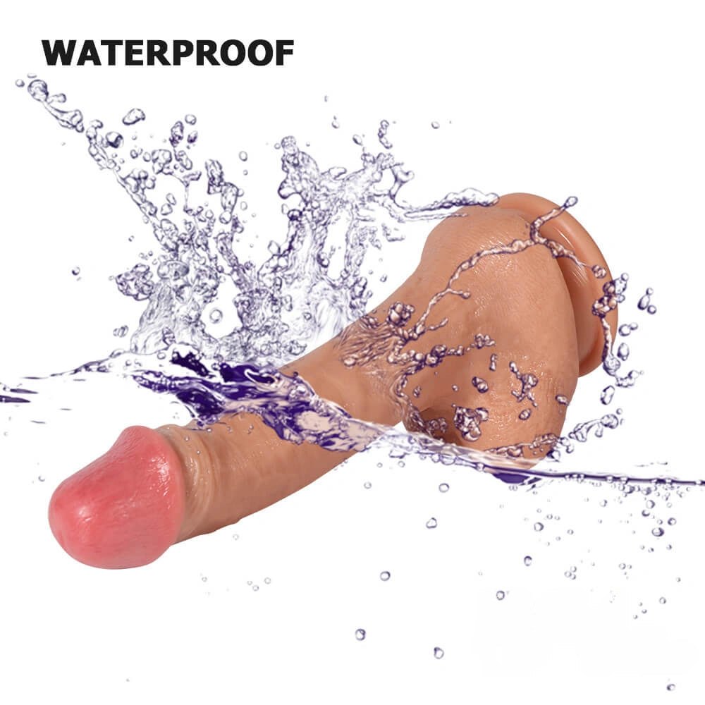 Flesh-tone vibrating realistic dildo with suction base, photo 8
