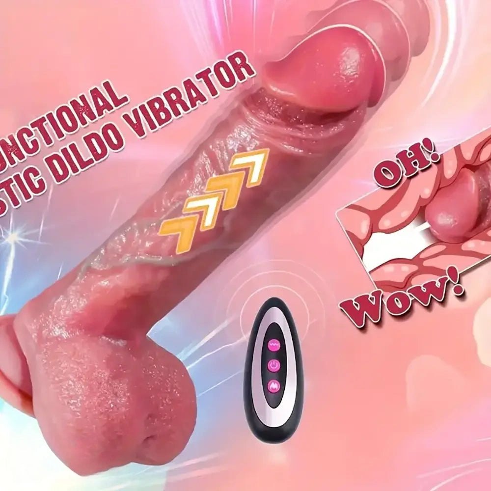 Flesh vibrating remote control dildo, photo 1
