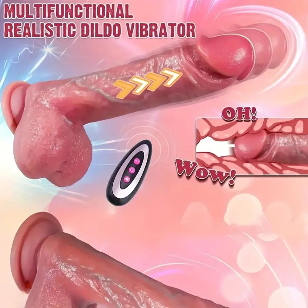 Flesh vibrating remote control dildo, photo 5