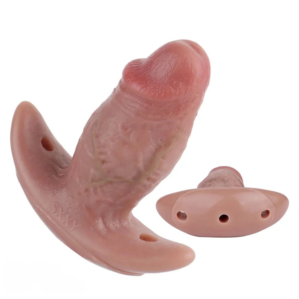 Flesh tone vibrating role play butt plug, photo 1
