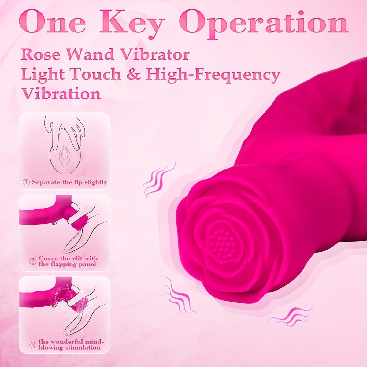 Double-ended vibrating rose dildo, photo 5