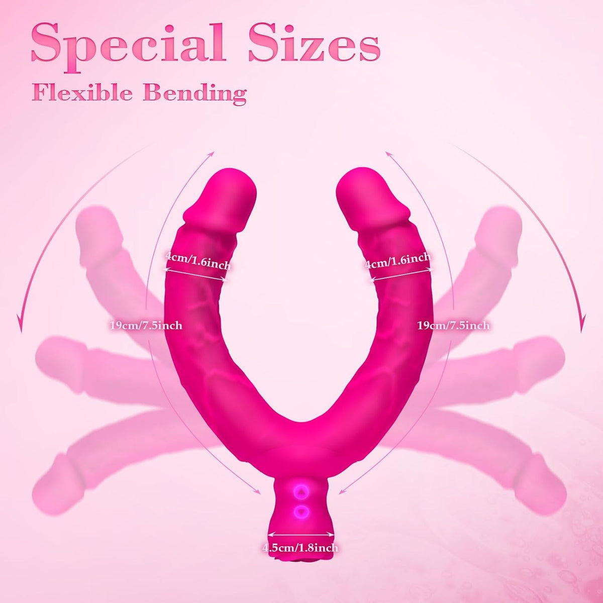 Double-ended vibrating rose dildo, photo 6