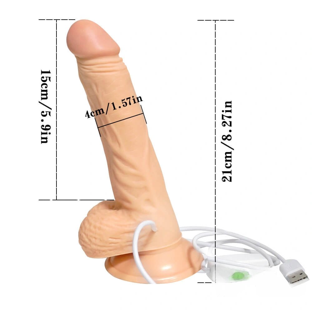 Flesh tone vibrating rotating dildo, photo 9
