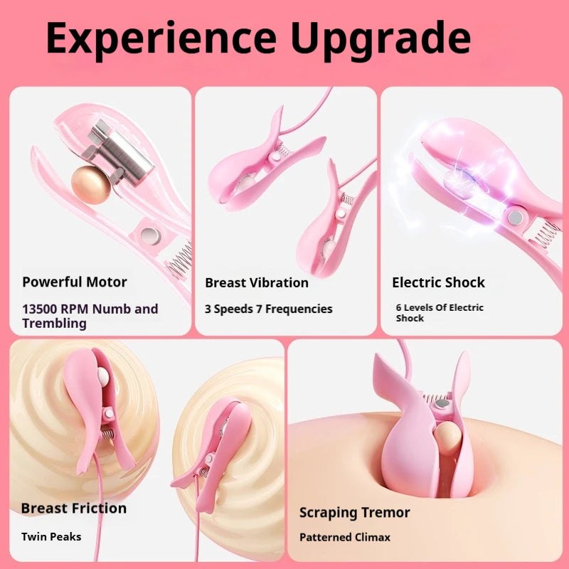 Pink silicone nipple spring clip clamps, photo 4