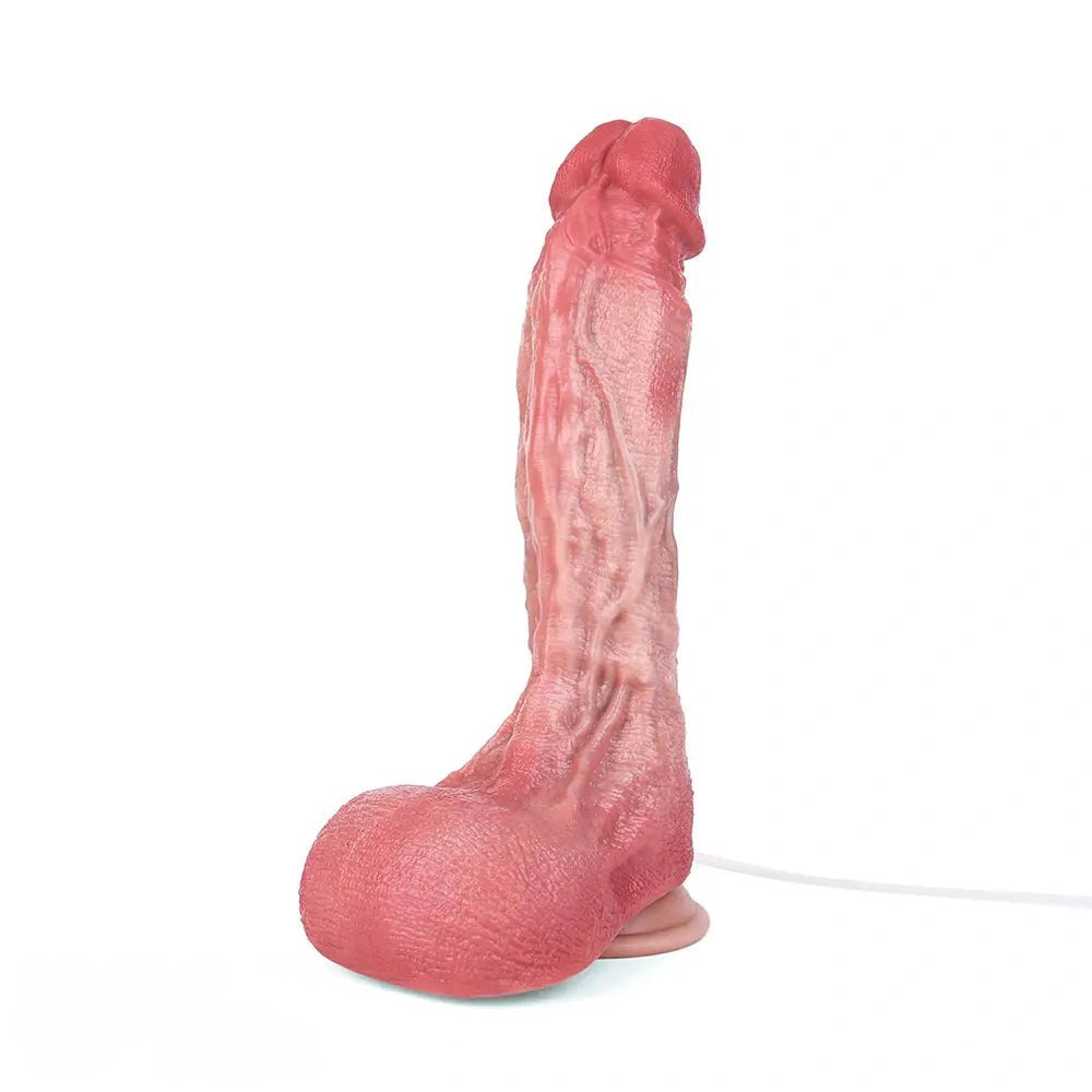Flesh silicone vibrating squirting couples dildo, photo 4