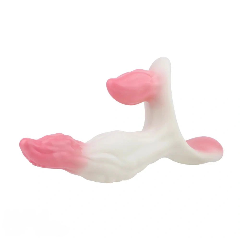 Forked wearable vibrating silicone dildo, photo 10