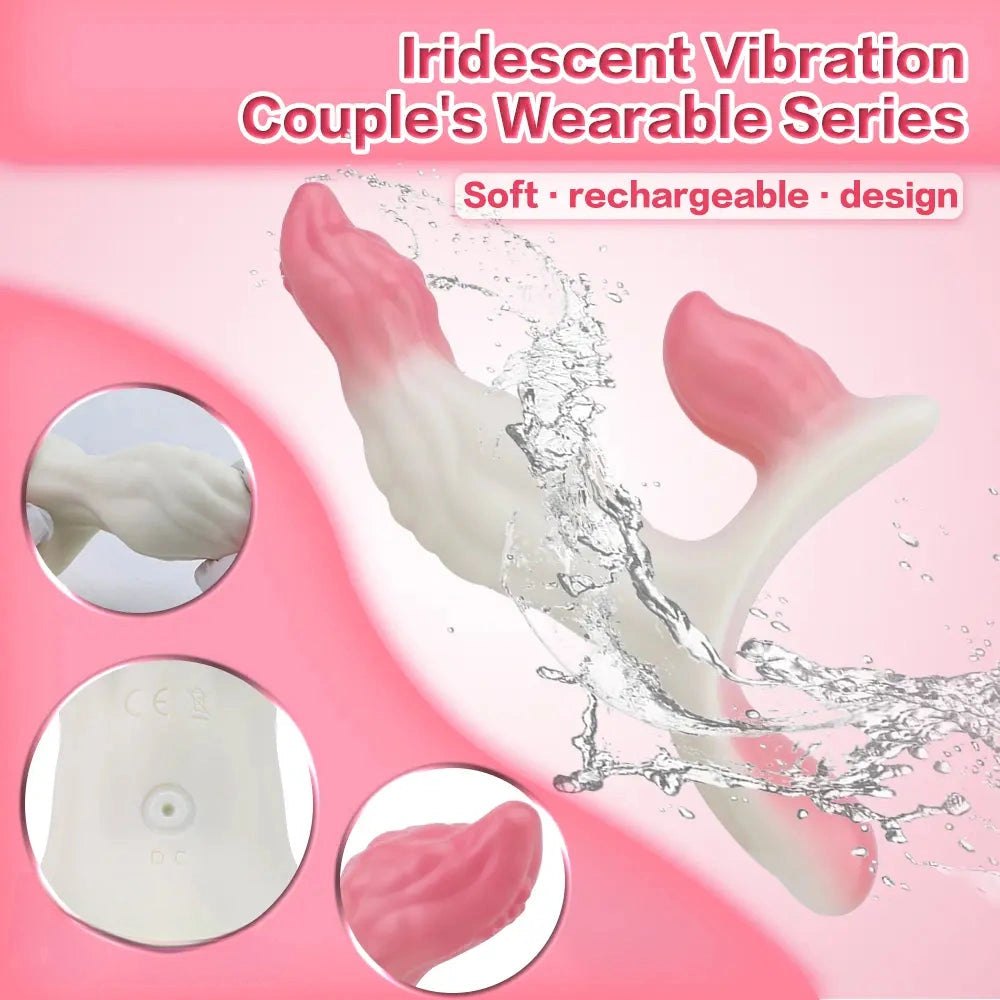 Forked wearable vibrating silicone dildo, photo 3