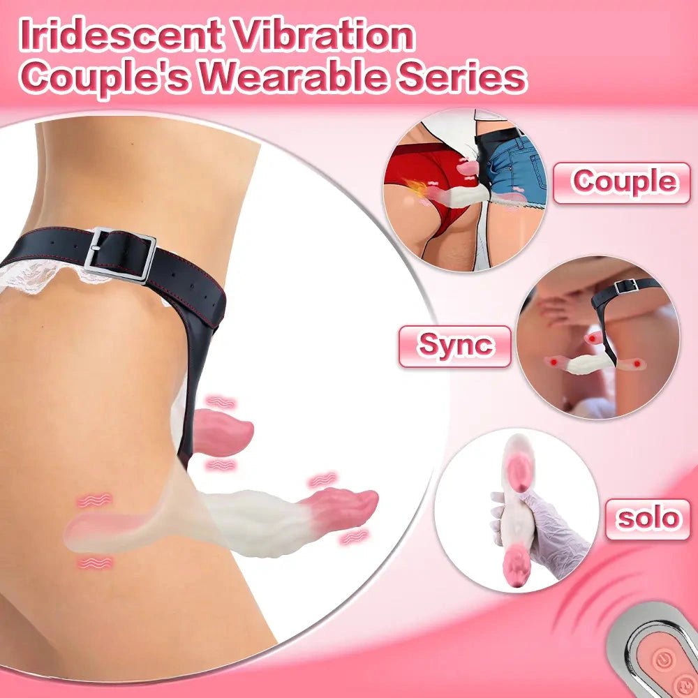 Forked wearable vibrating silicone dildo, photo 5