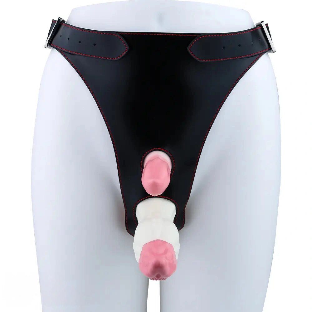 Forked wearable vibrating silicone dildo, photo 6