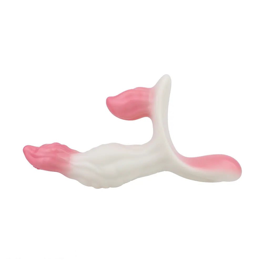 Forked wearable vibrating silicone dildo, photo 9