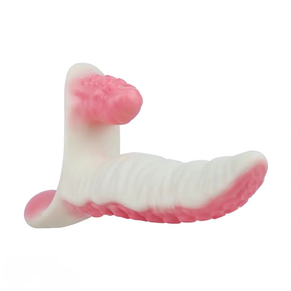 Mixed color vibrating tentacle strap-on dildo, photo 1