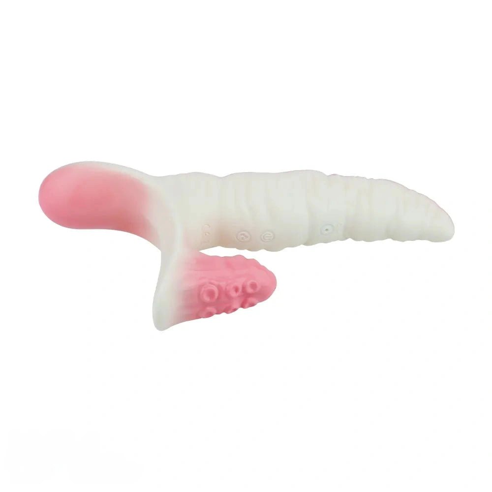 Mixed color vibrating tentacle strap-on dildo, photo 11