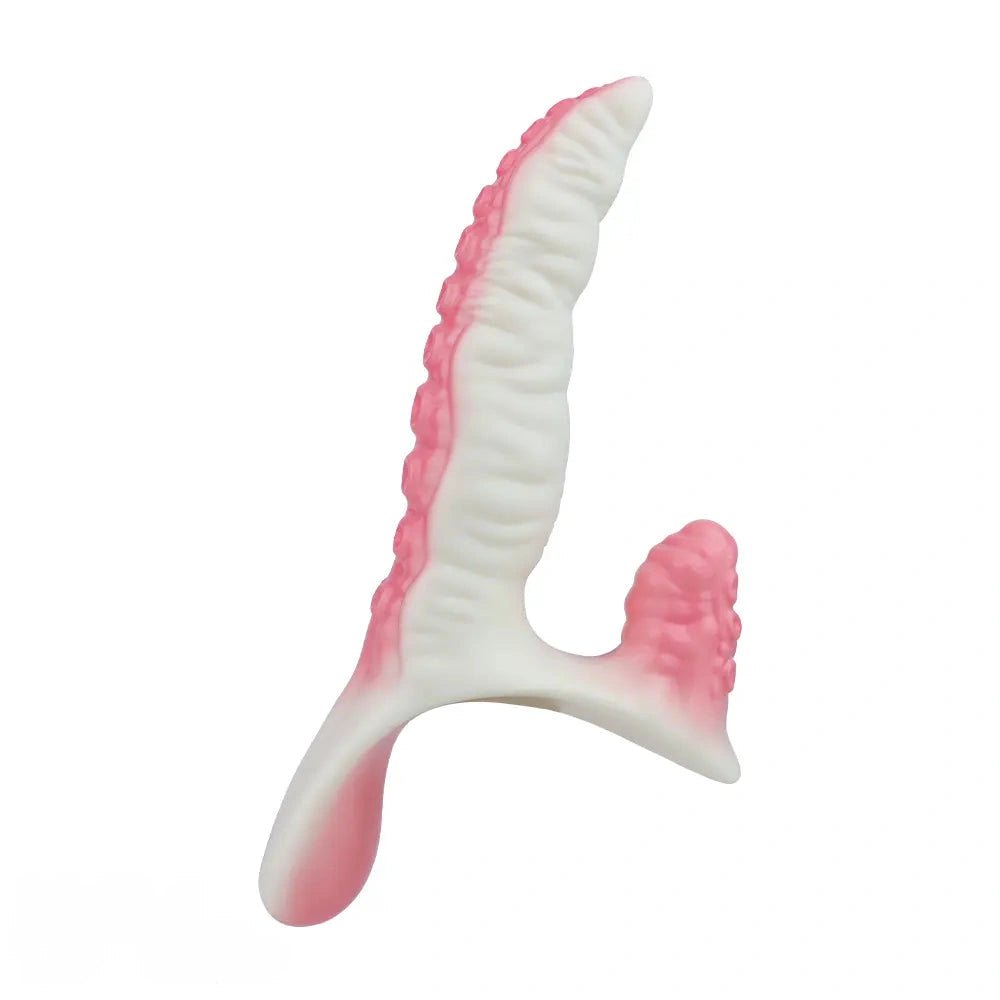 Mixed color vibrating tentacle strap-on dildo, photo 12