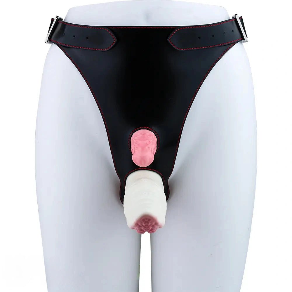 Mixed color vibrating tentacle strap-on dildo, photo 15