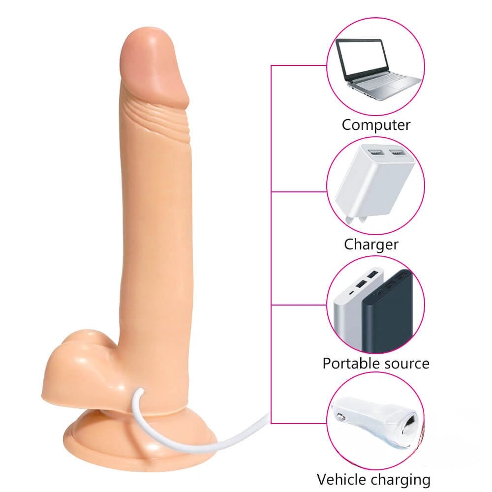 Flesh-tone vibrating suction cup dildo, photo 3