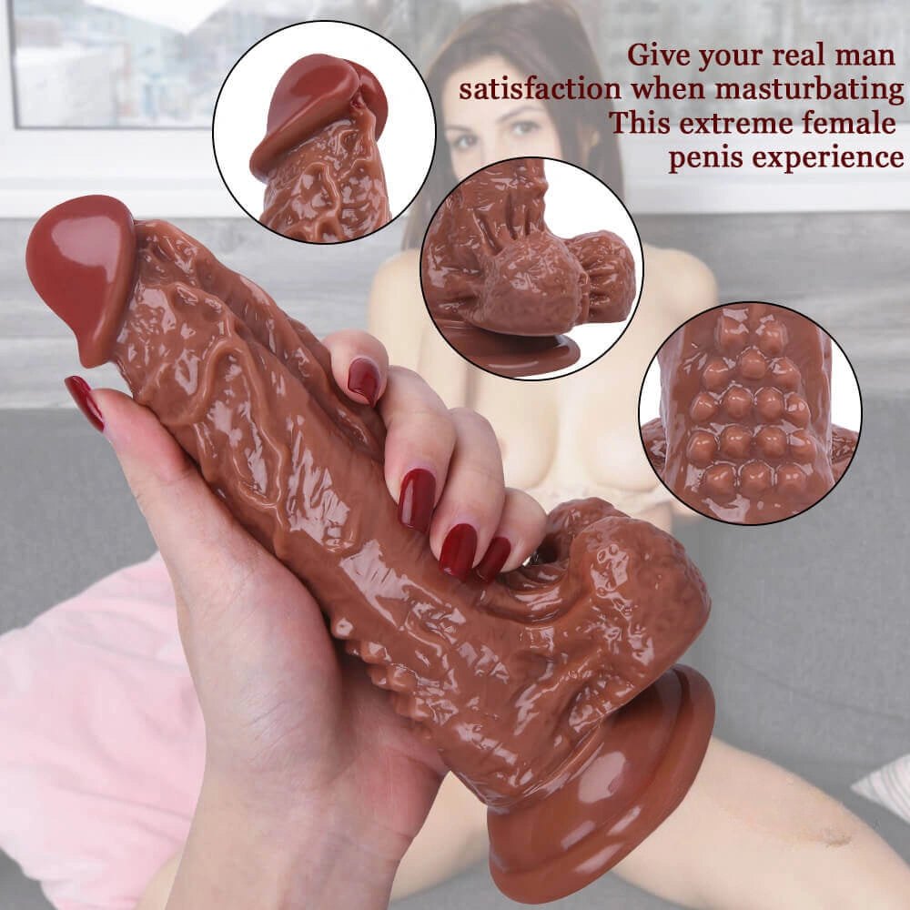 Realistic vibrating dildo with suction cup base, photo 2