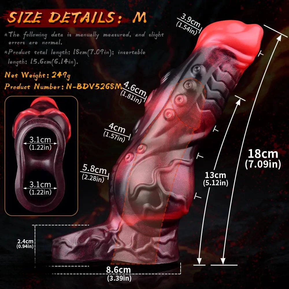 Red silicone tentacle cock sleeve, photo 13