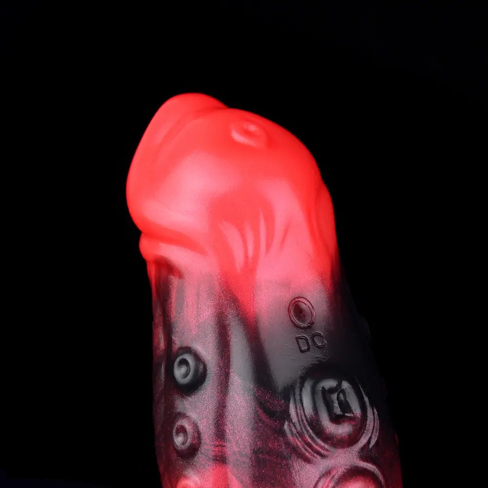 Red silicone tentacle cock sleeve, photo 14