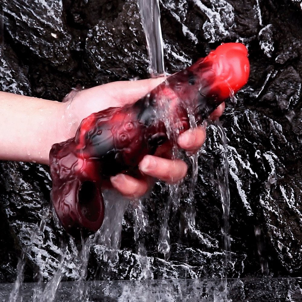 Red silicone tentacle cock sleeve, photo 2