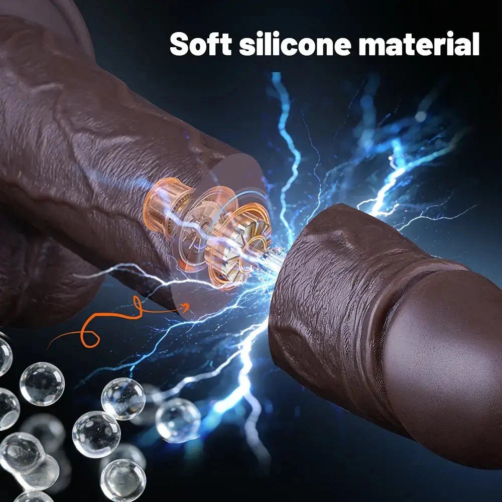 Vibrating thrusting silicone dildo with remote control, photo 15