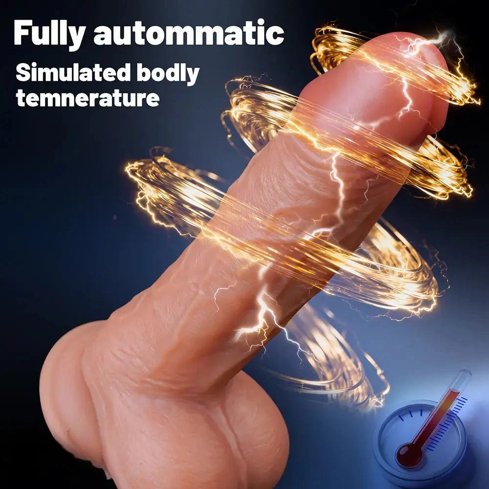 Vibrating thrusting silicone dildo with remote control, photo 4