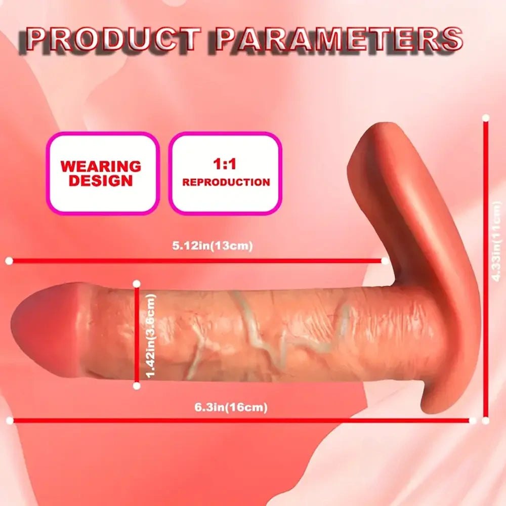 Flesh-tone vibrating thrusting silicone dildo, photo 8