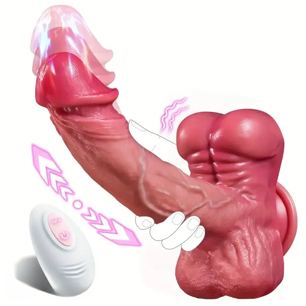 Flesh vibrating thrusting dildo, photo 1