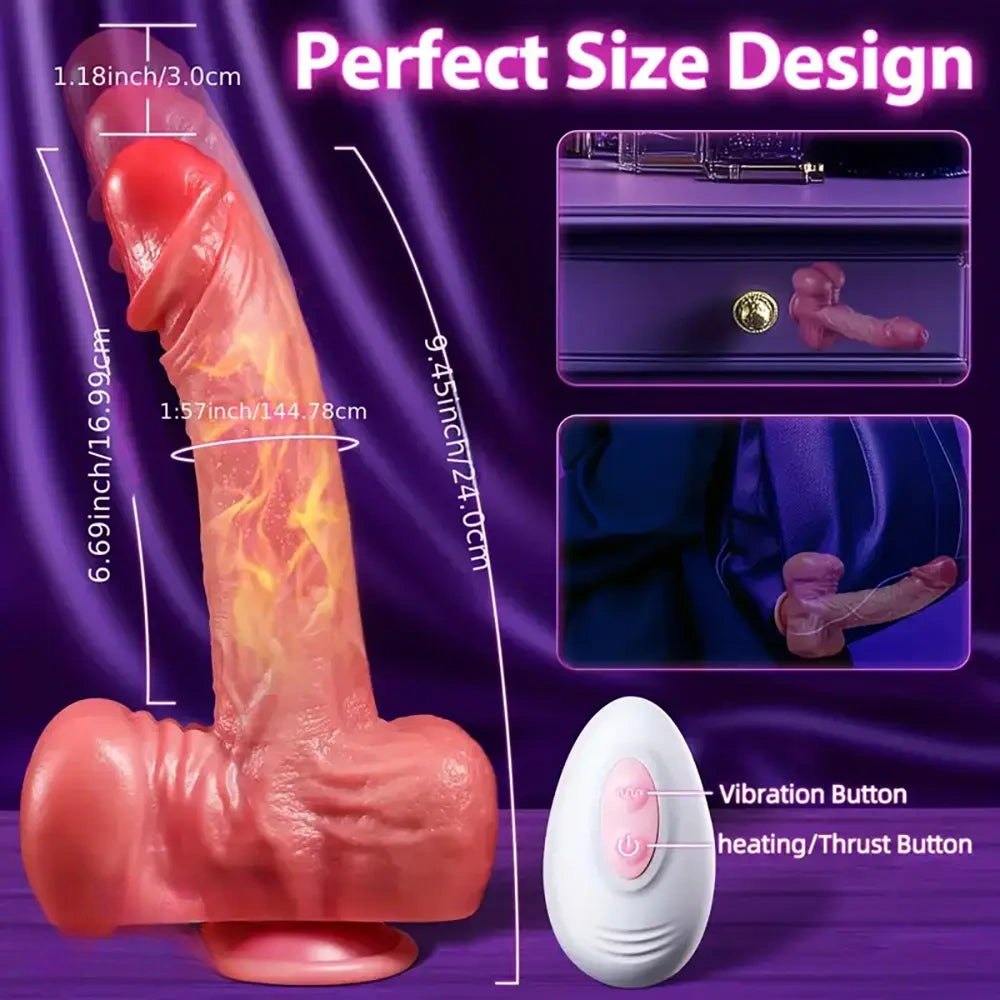 Flesh vibrating thrusting dildo, photo 4