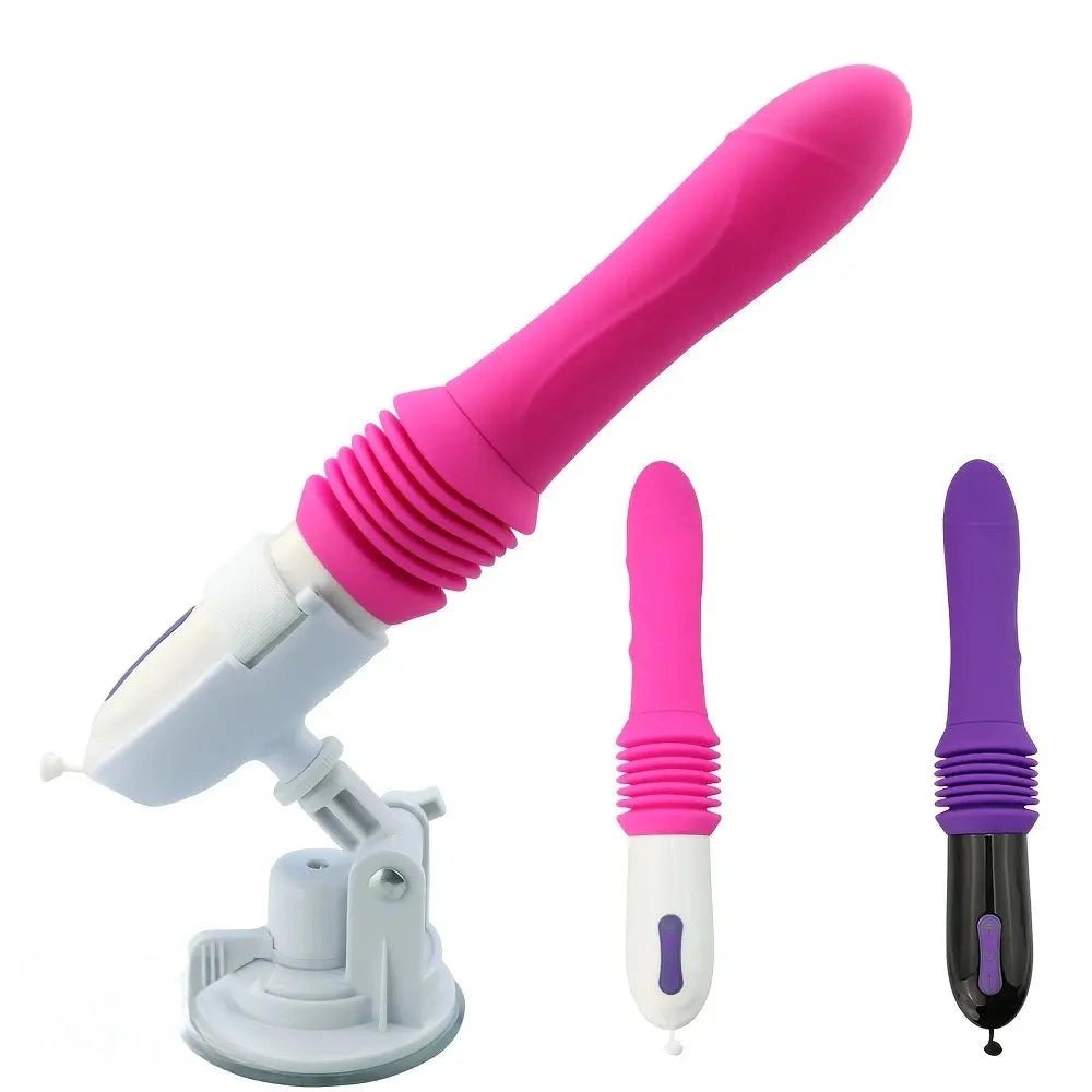 Vibrating thrusting dildo on stand, photo 1