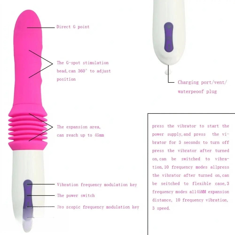 Vibrating thrusting dildo on stand, photo 2