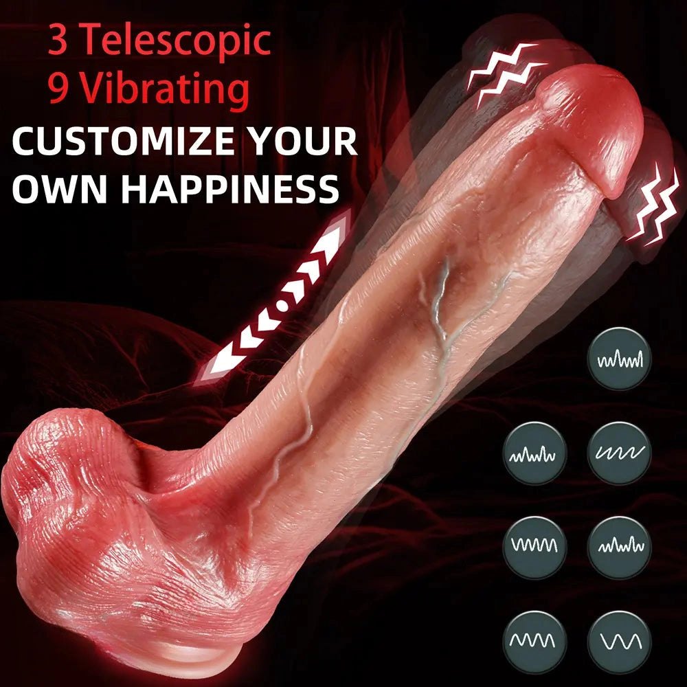 Flesh vibrating thrusting realistic dildo, photo 5