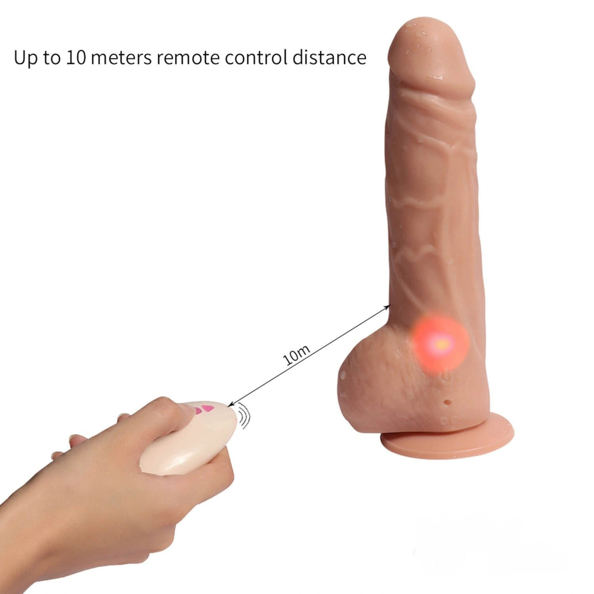 Flesh remote control vibrating dildo, photo 10