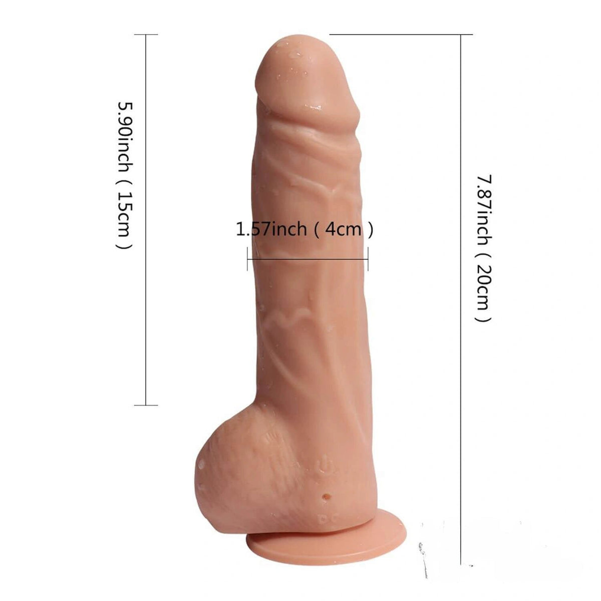 Flesh remote control vibrating dildo, photo 11