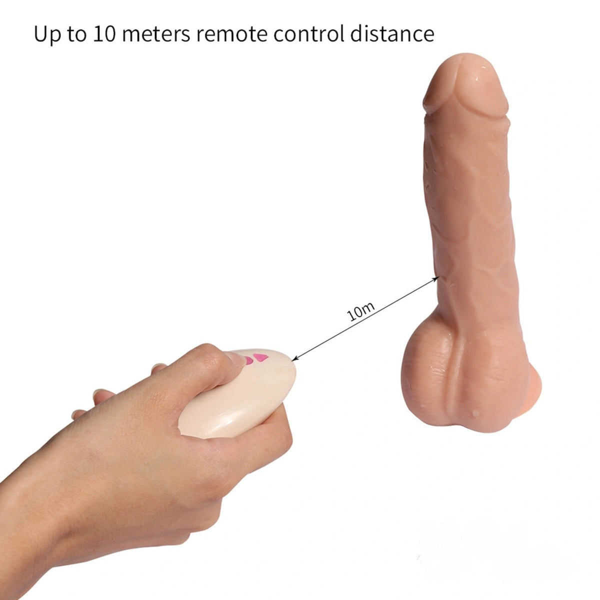 Flesh remote control vibrating dildo, photo 8