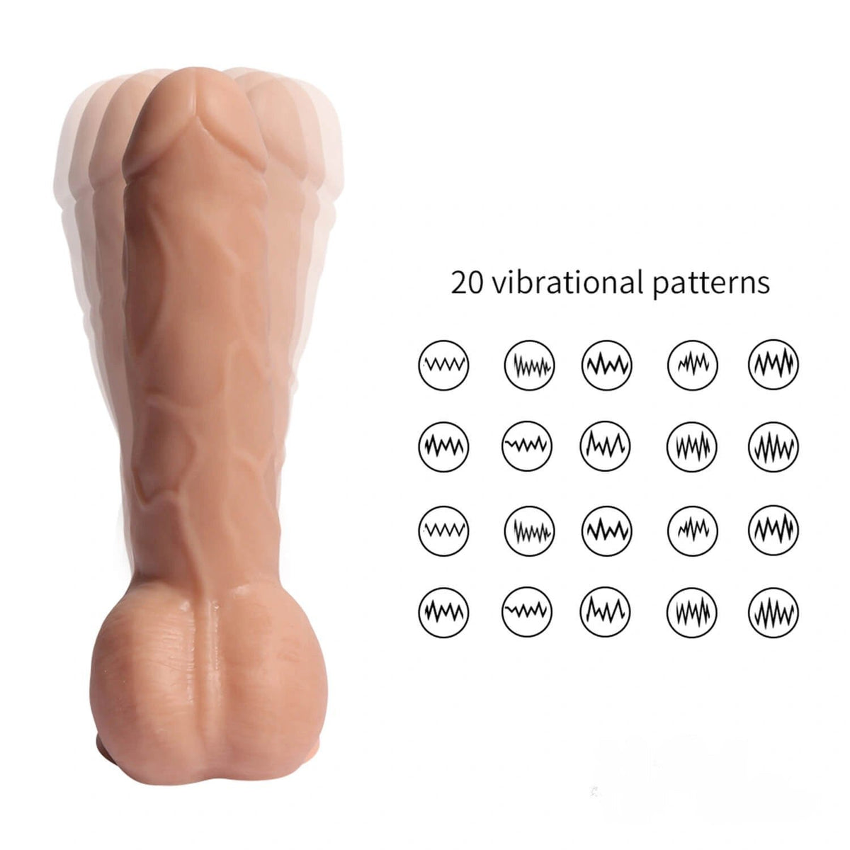 Flesh remote control vibrating dildo, photo 9