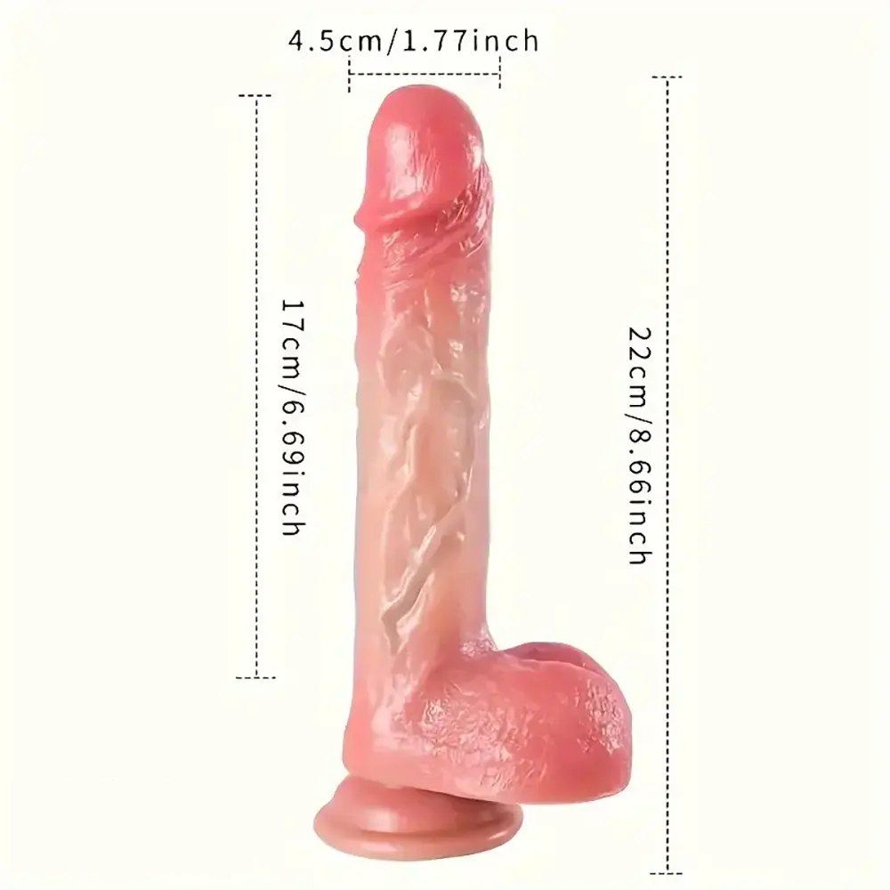 Vibrating thrusting silicone dildo, photo 3