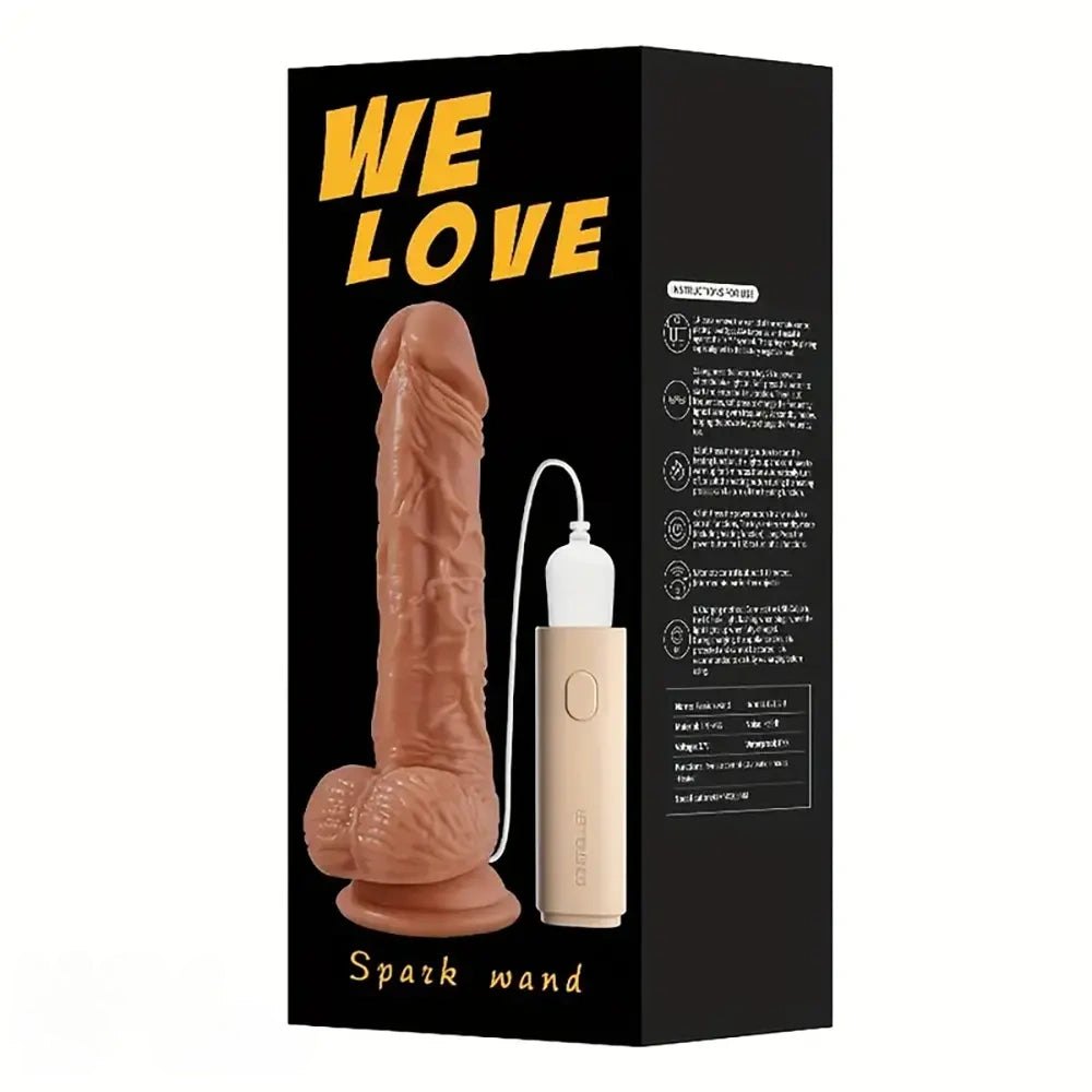 Flesh-tone vibrating TPE dildo, photo 4