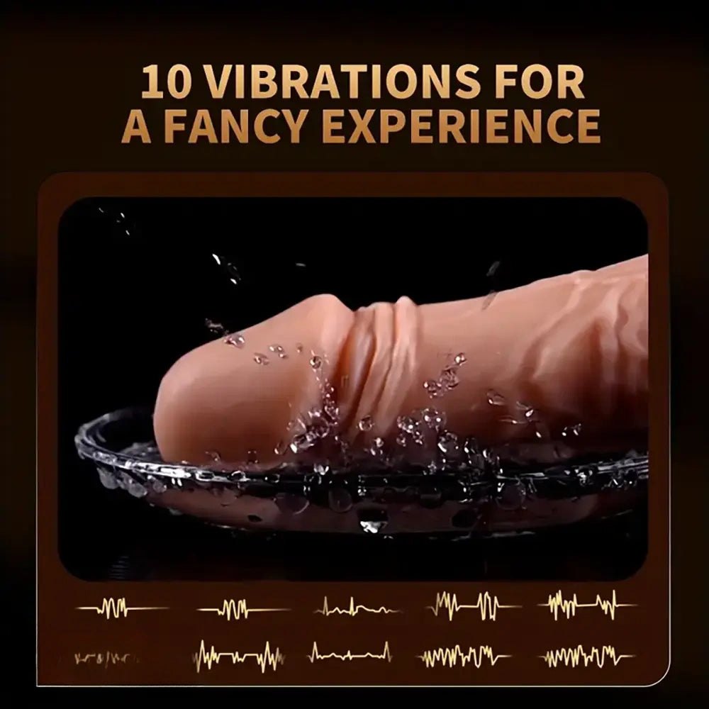 Flesh-tone vibrating TPE dildo, photo 5