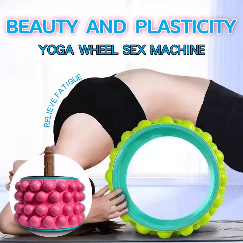 Textured vibrating yoga wheel with center attachment, photo 8