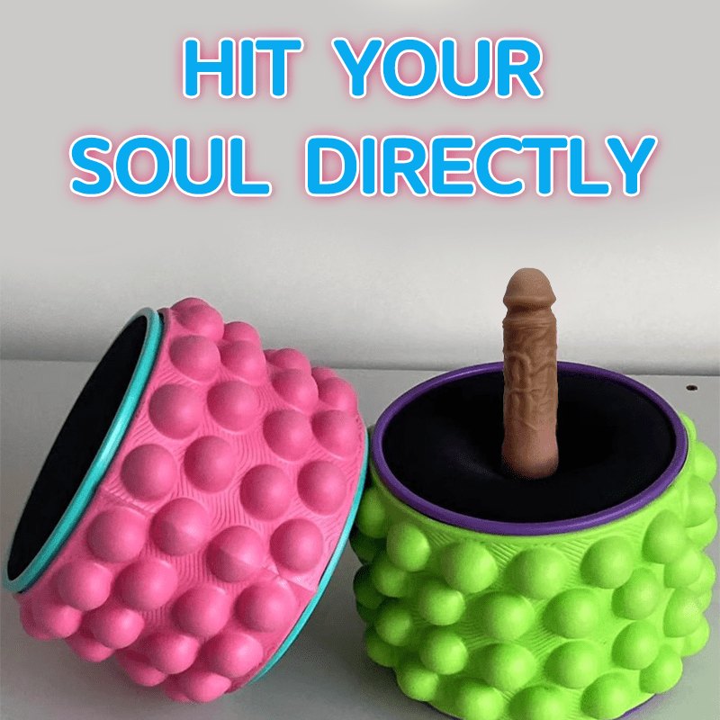 Textured vibrating yoga wheel with center attachment, photo 9