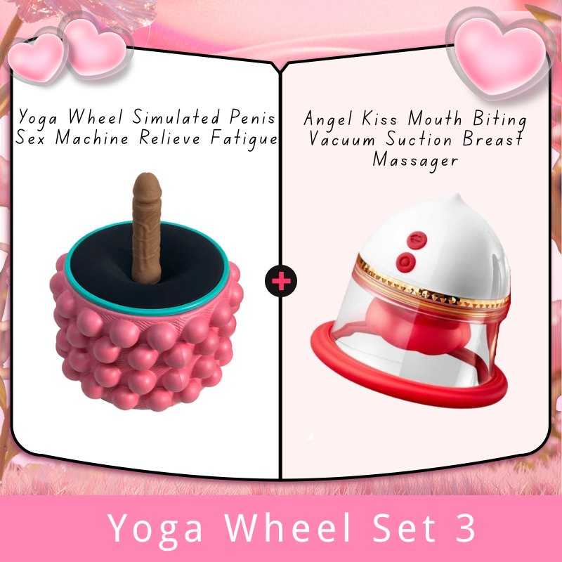 Yoga Wheel Set3 textured vibrating yoga wheel with center attachment