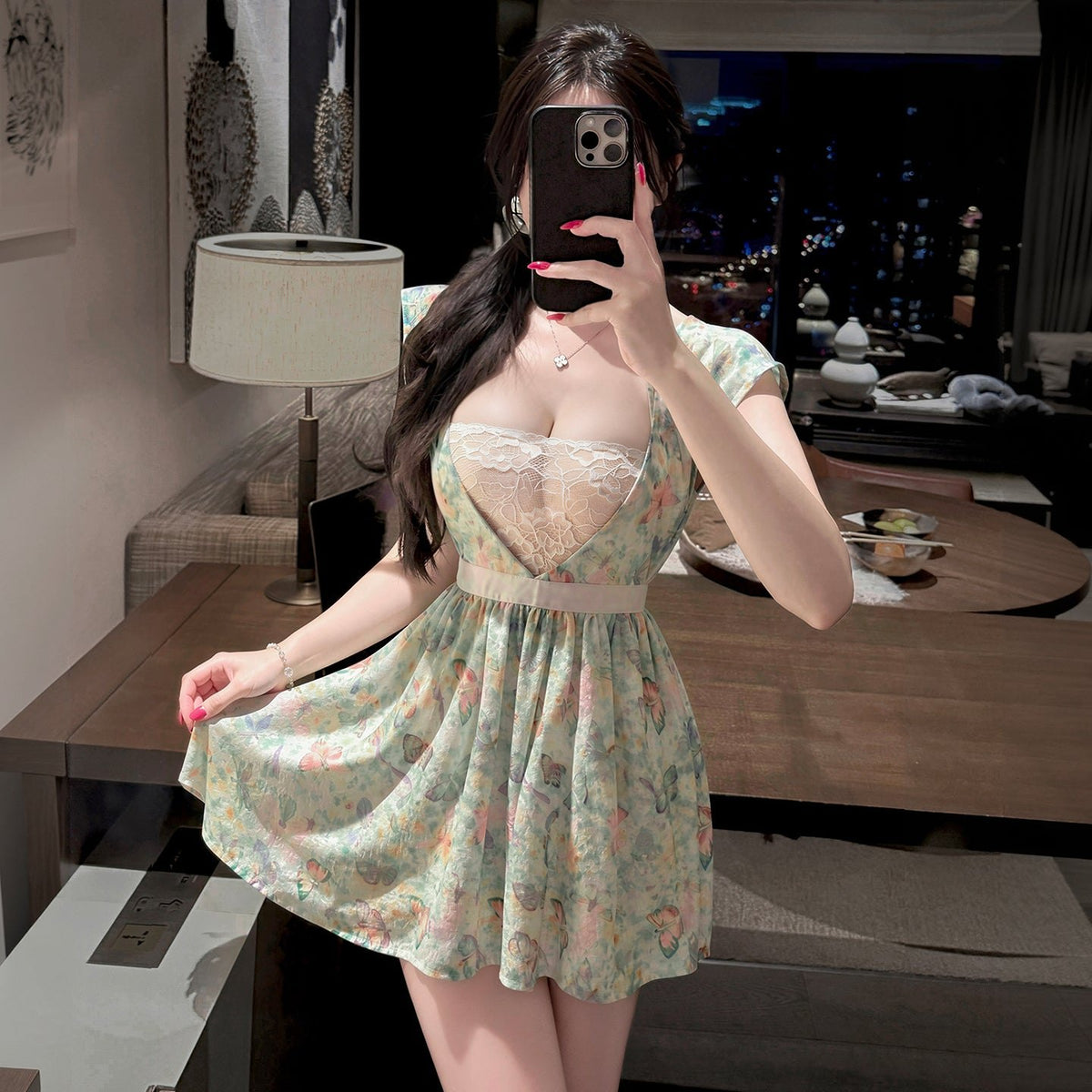 Vintage print cook roleplay costume dress, photo 1