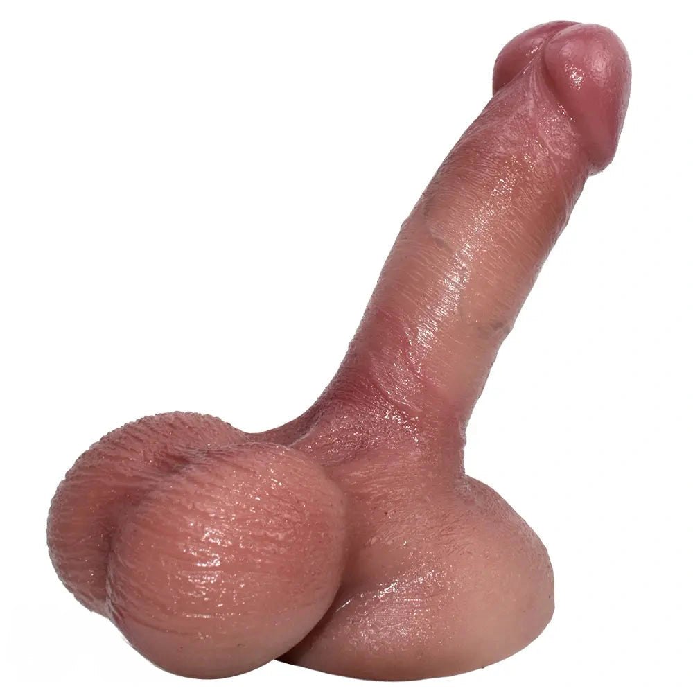 Thick silicone realistic dildo mounted by suction cup base, photo 1