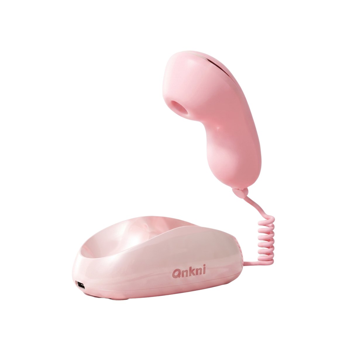 Blush pink wearable warming clitoral suction vibrator, photo 1