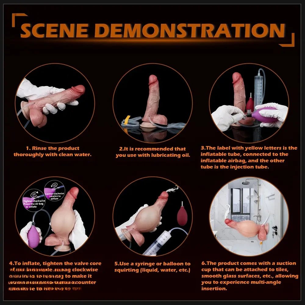 Flesh-tone anal water spray dildo, photo 14