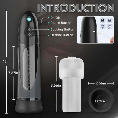 Black vacuum penis pump, photo 4